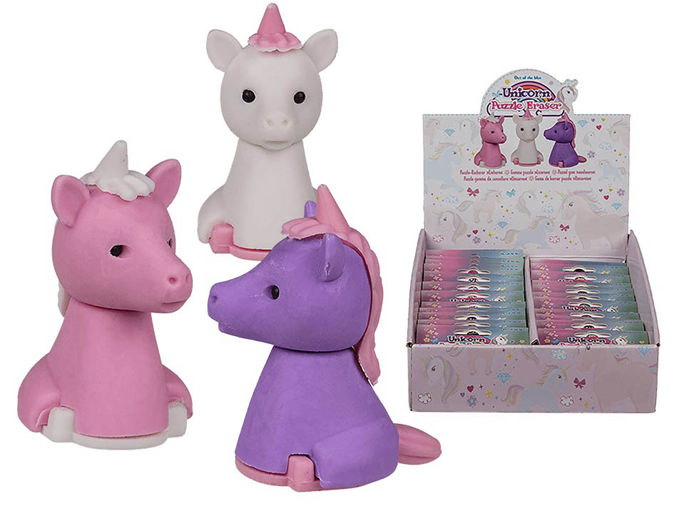 Set gumnica za brisanje PUZZLE UNICORN 