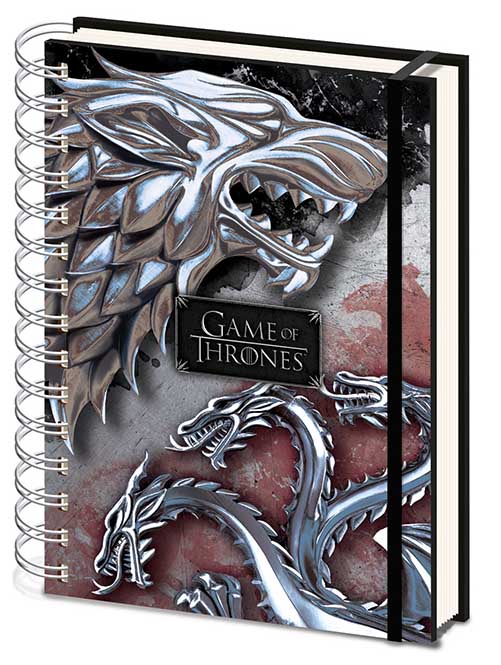 Notes sa spiralom A5 GAME OF THRONES Stark & Targaryen 