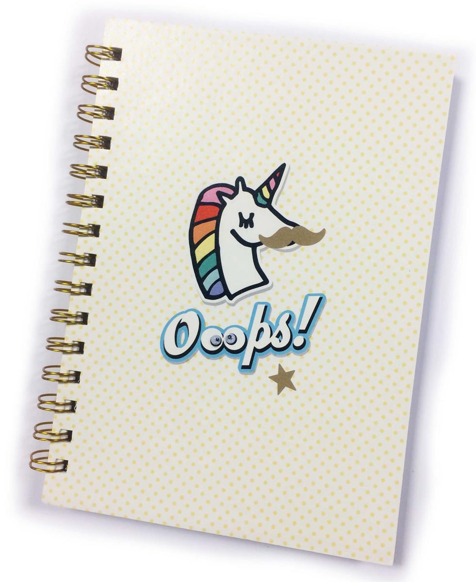 Notes sa spiralom A5 UNICORN OOOPS! 