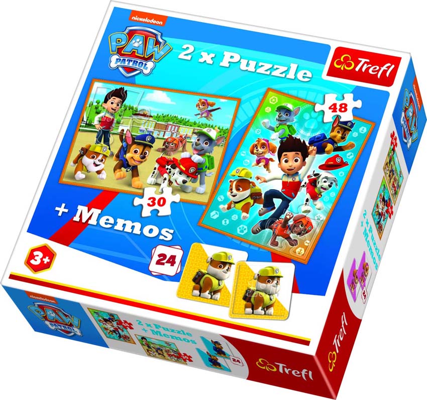 Puzzle i memo kartice TREFL Paw Patrol 