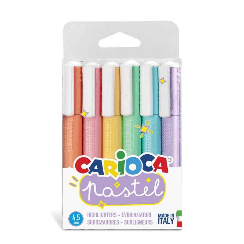 Flomasteri textliner CARIOCA pastel 1/6 