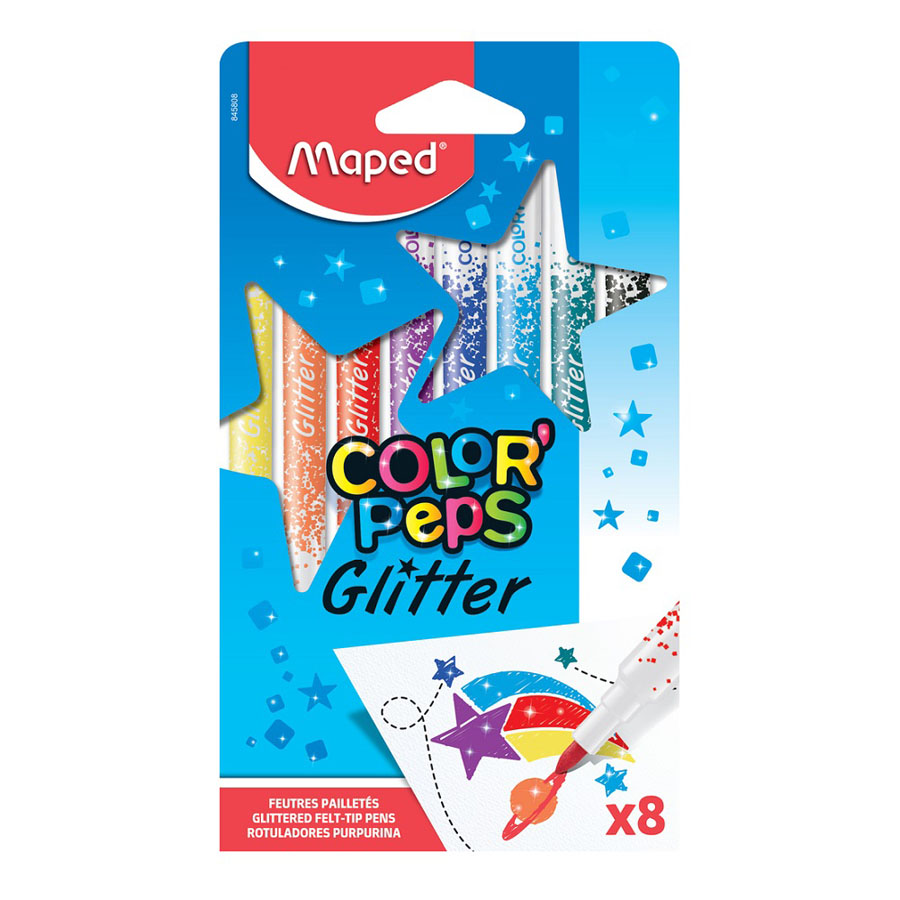 FLOMASTERI MAPED GLITTER 8 