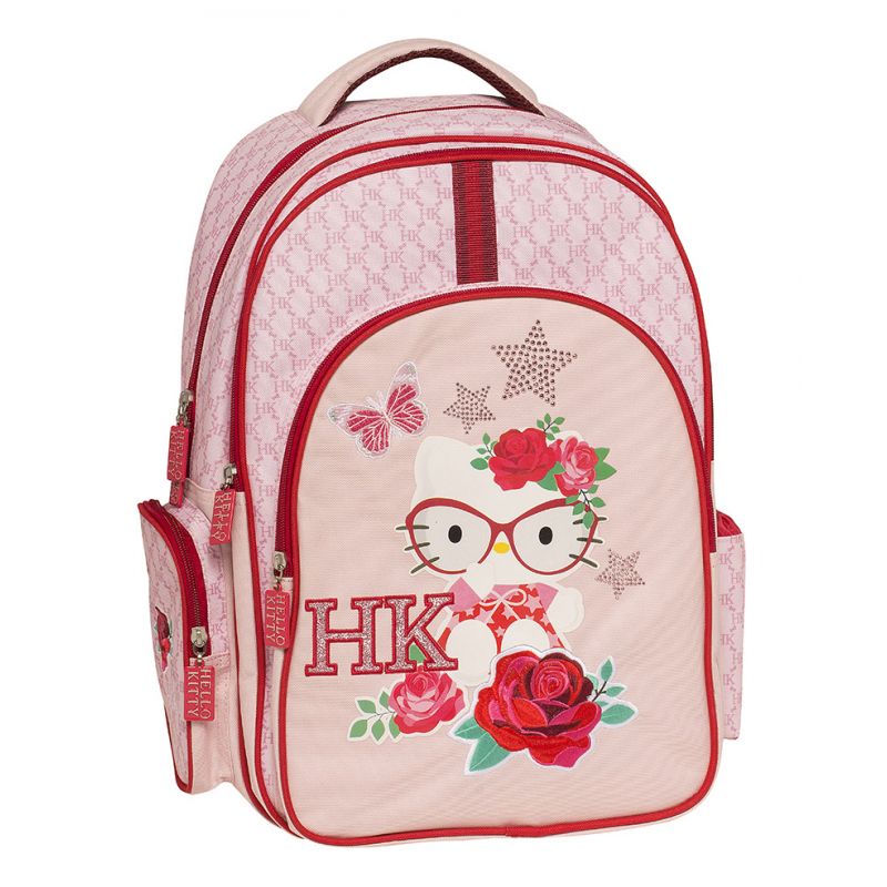 Ranac sa tri pregrade HELLO KITTY PINK Graffiti 