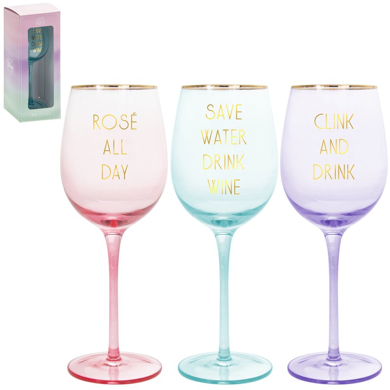 LETS PARTY Čaše za vino 3 vrste 