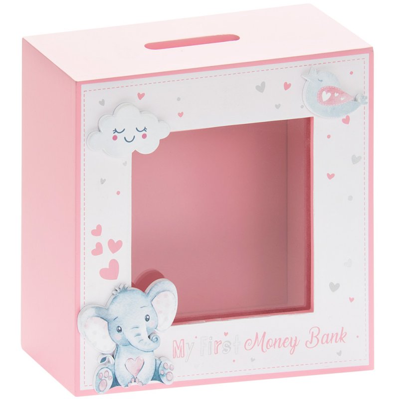 Drvena kasica BIRD & ELLIE PINK 