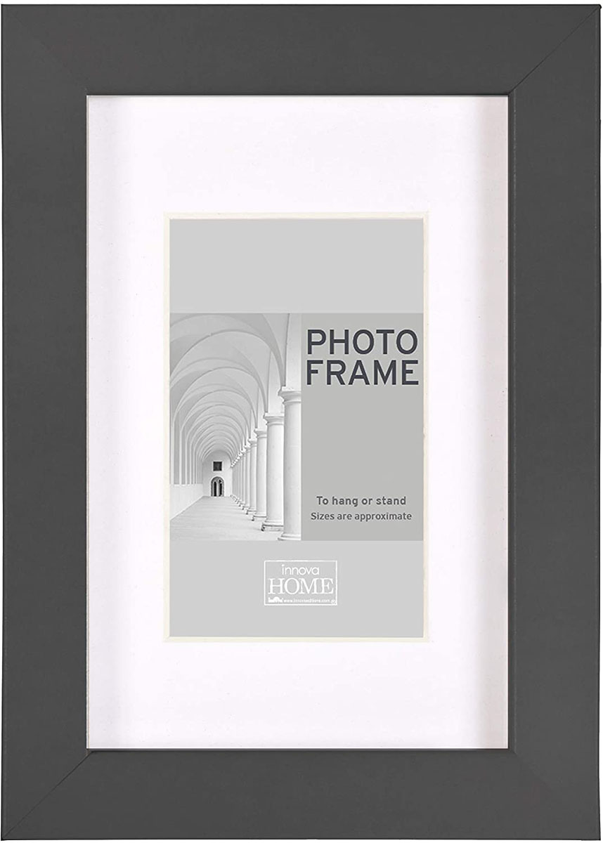 BLOCK FRAME MDF BLACK 13X18CM WITH MOUNT FOR 10X15CM PHOTO 
