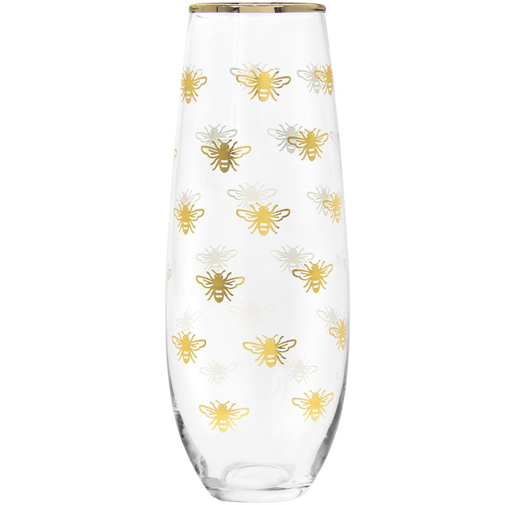 GOLD BEES STEMLESS FLUTE čaša 
