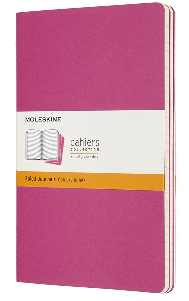 Notes MOLESKINE LG Ruled Set od 3, pink