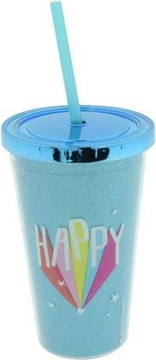 Čaša sa slamkom HAPPY 