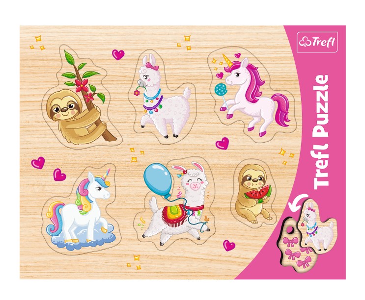 Puzzle TREFL Unicorns, lammas and sloths 