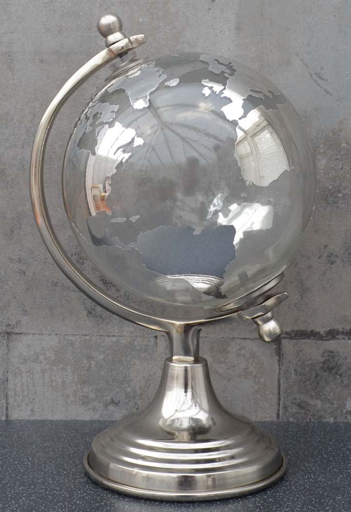 Stakleni globus SILVER 26 cm 