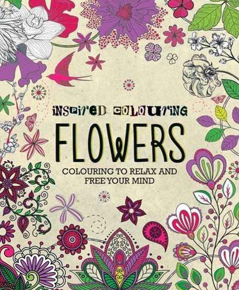 ART THERAPY Inspired Colouring Flowers 