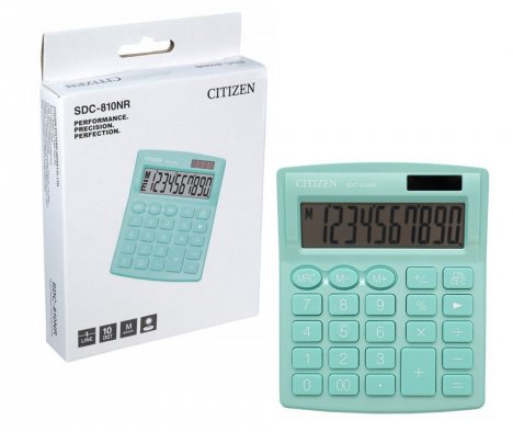 STONI KALKULATOR CITIZEN SDC-812 COLOR, 12 CIFARA CITIZEN ZELENA 