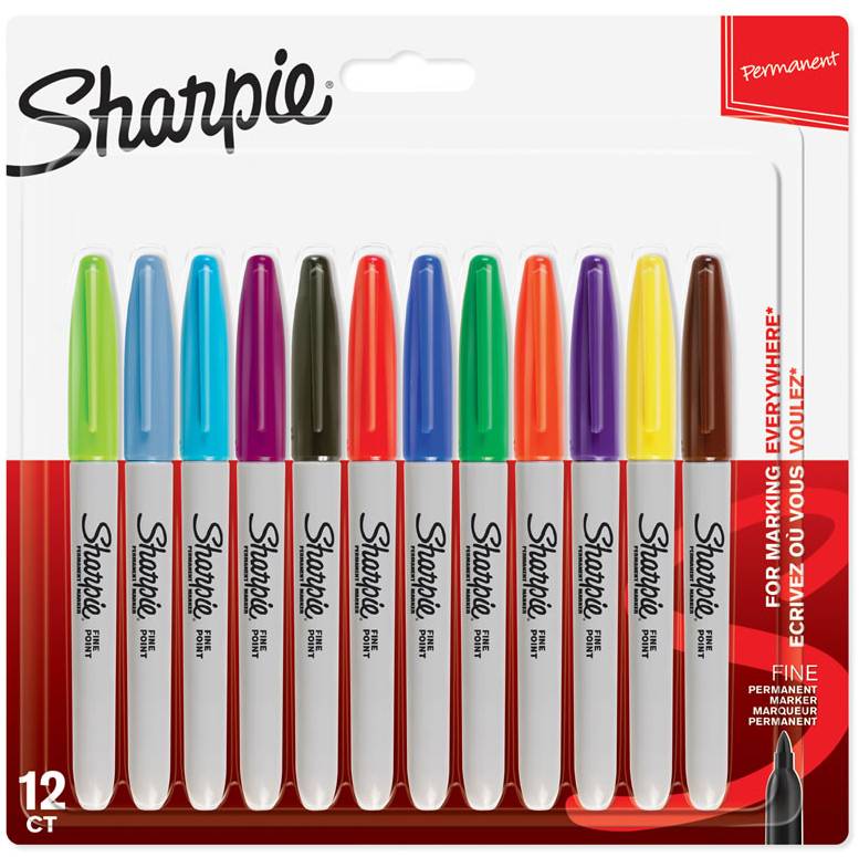 SHARPIE set markera FINE sort 12/1 