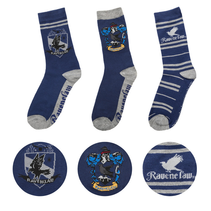 HARRY POTTER set tri para čarapa RAVENCLAW 