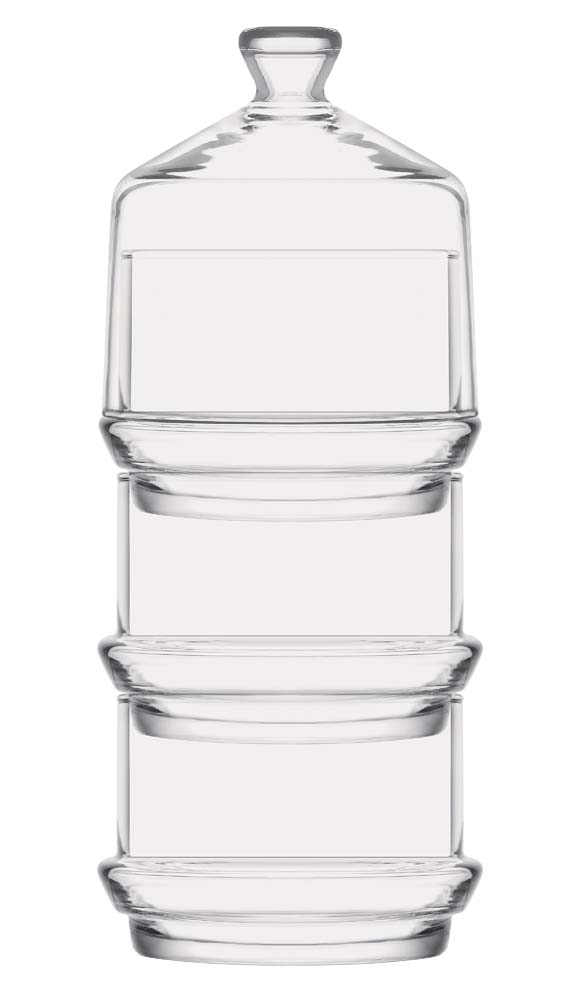 Stakleni etažer sa kolače 8x23cm 