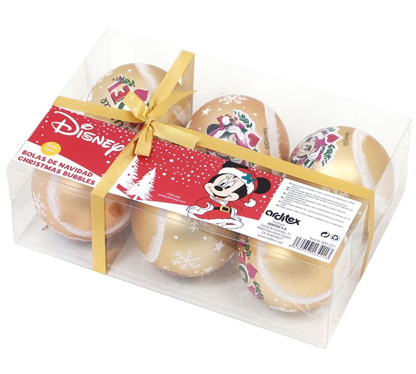 Set šest novogodišnjih kugli MINI MAUS 