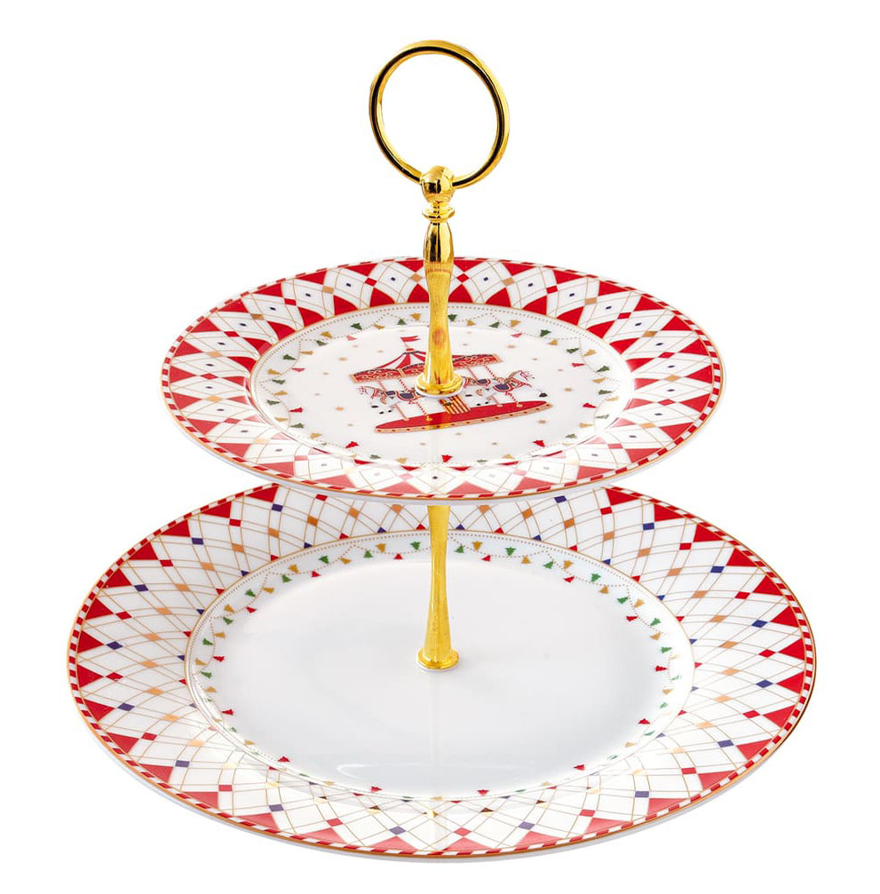 Porcelanski set za kolače CHRISTMAS WONDERLAND 19/27cm 