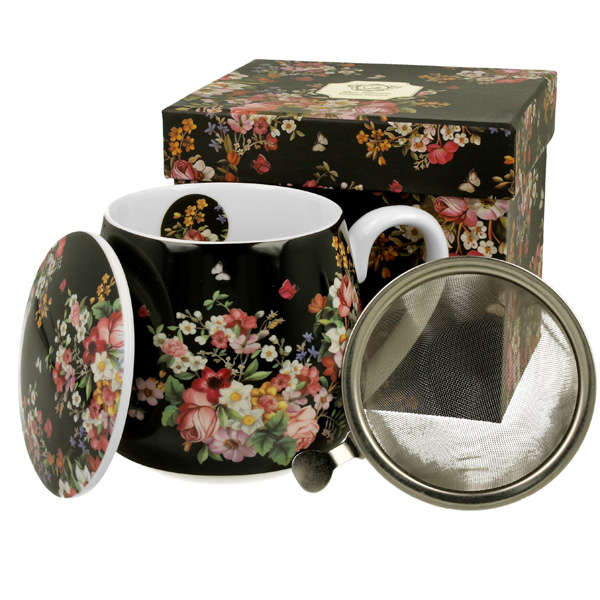 Velika šolja za čaj sa infuzerom FLOWERS 