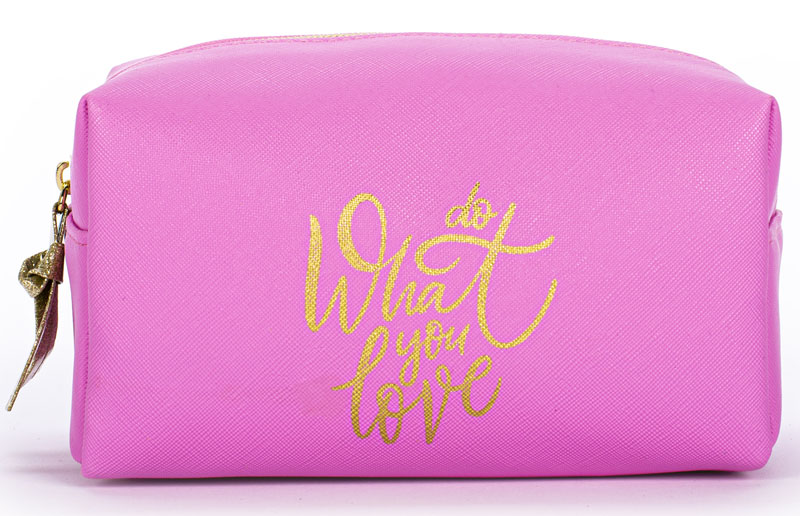 Neseser DO WHAT YOU LOVE -roze 