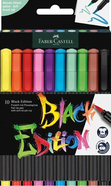 Flomasteri FABER CASTELL BLACK EDITION 1/10 