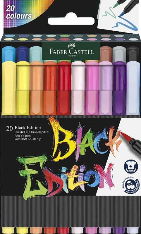 Flomasteri FABER CASTELL BLACK EDITION 1/20 