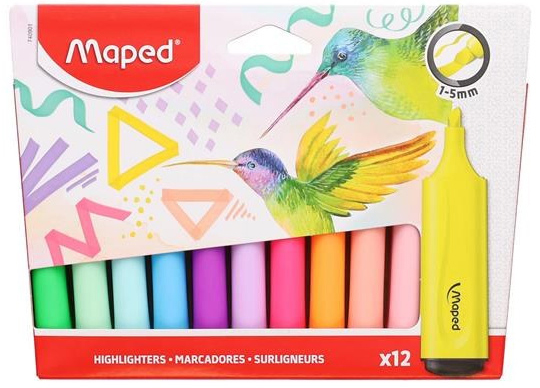 MAPED TEXT MARKER FLUO PEP'S 1/12 SET 