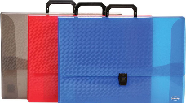 Fascikla - koferče A3 PVC SA RUČKOM - - TRI BOJE 