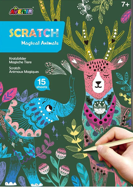 Kreativni set A4 SCRATCH BOOK - MAGIČNE ŽIVOTINJE 