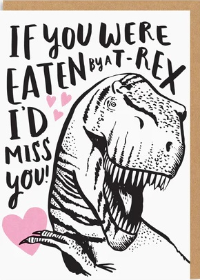Čestitka EATEN BY A T-REX 