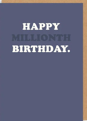 Čestitka HAPPY MILLIONTH BDAY 