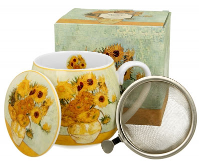 Šolja za čaj sa infuzerom SUNCOKRETI VAN GOGH - 430ml 