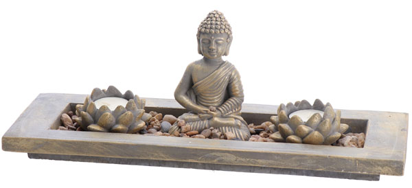 Dekoracija BUDA U ZEN BAŠTI 40x14x12cm 