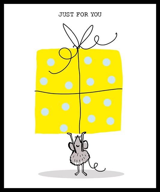 Rođendanska čestitka BIG GIFT/TINY MOUSE 