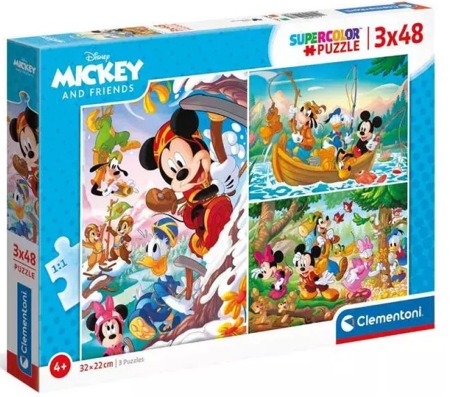 CLEMENTONI PUZZLE 3X48 MICKEY AND FRIENDS 
