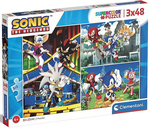 CLEMENTONI PUZZLE 3X48 SONIC 