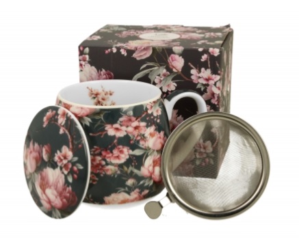 Velika šolja za čaj sa infuzerom NOEMI BLACK