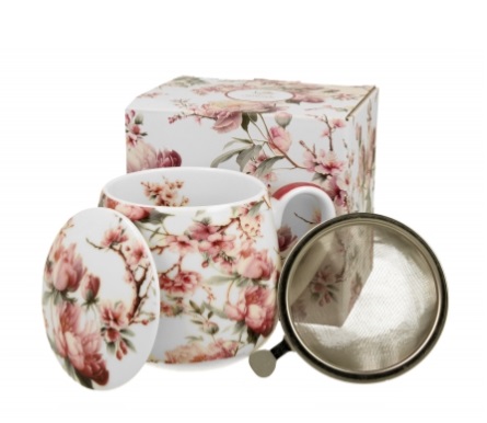 Velika šolja za čaj sa infuzerom NOEMI WHITE