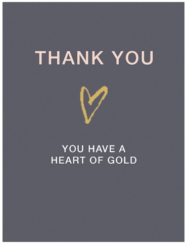 Čestitka HEART OF GOLD 