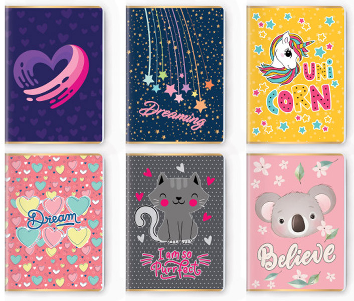 SVESKA PREMIUM A4 DIKTO 52L GIRL'S COLLECTION SC2775 