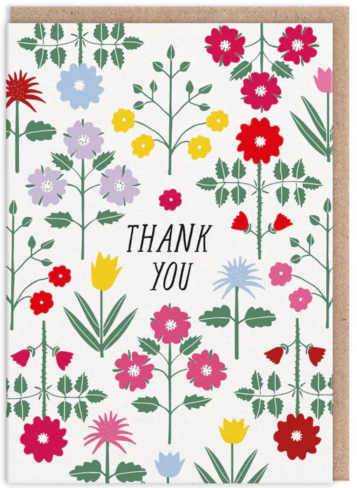 Čestitka FLORAL-THANK YOU (HVALA)
