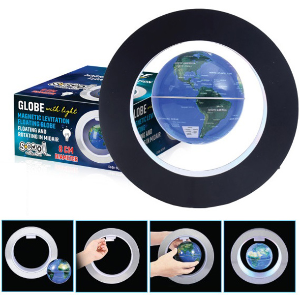 ŠKOLSKI GLOBUS LUX MAGNETNI 8CM SVETLEĆI SC1504 