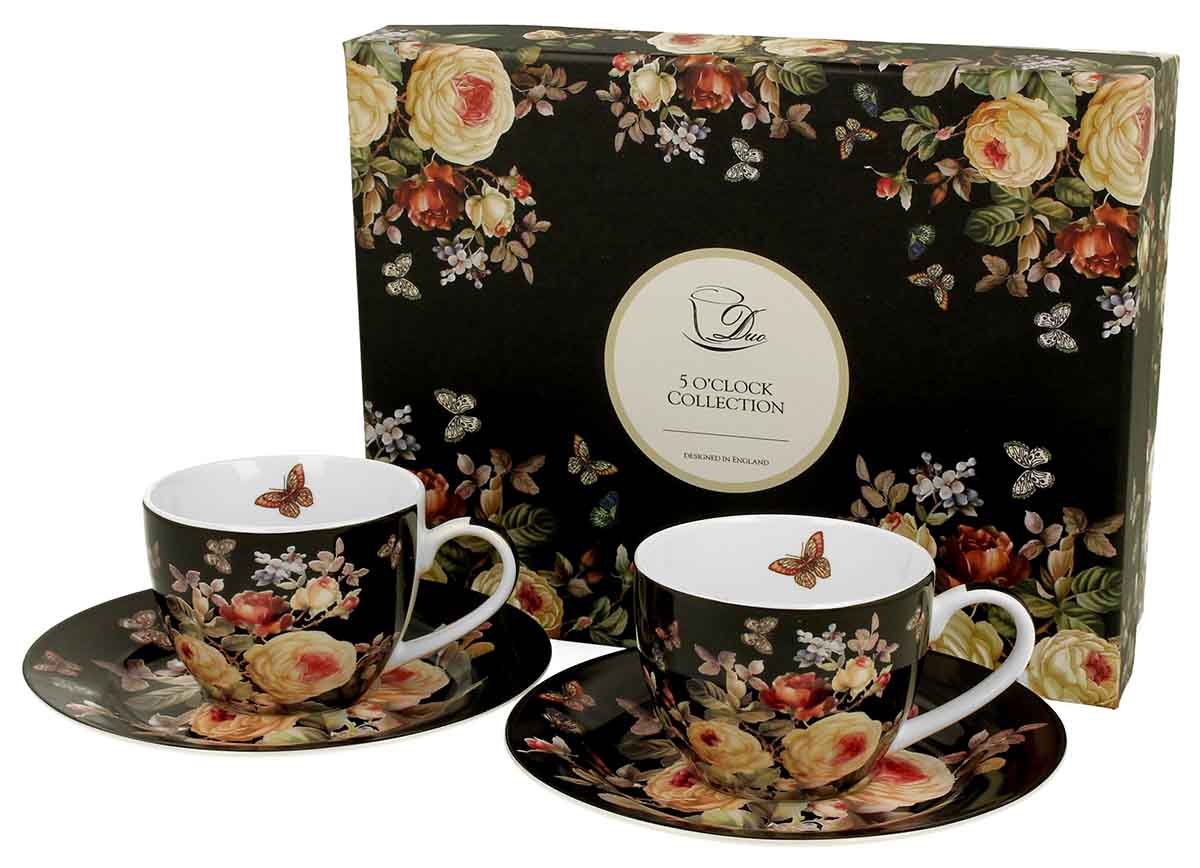 2 ESPRESSO CUPS WITH SAUCERS WARDA 