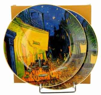 Set dva dezertna tanjira - TERRACE AT NIGHT - V. VAN GOGH 