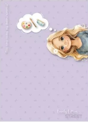 LOVELY LETTERS SVESKA A4/54/LINIJE  80G 