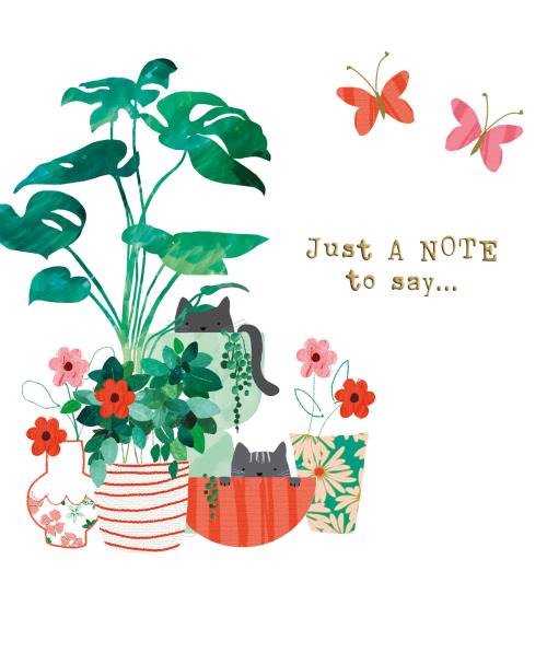 Rođendanska čestitka CAT POT PLANTS 