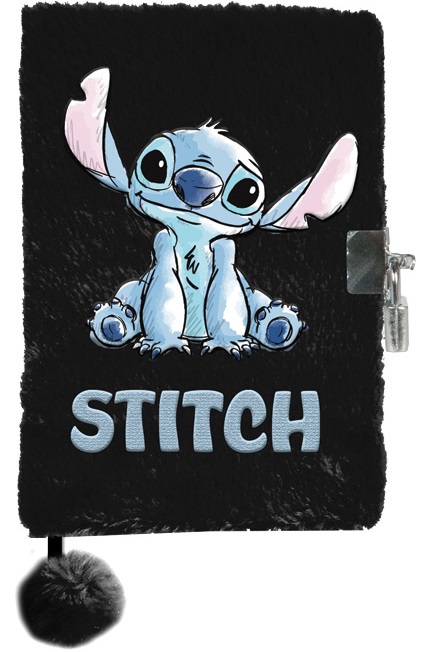 Dnevnik A5 sa ključićem STITCH BLACK 