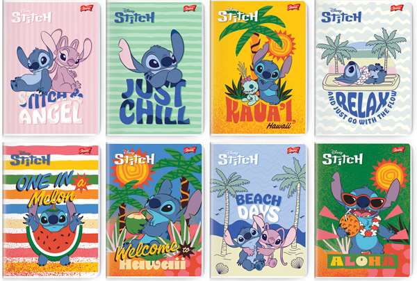 Sveska A4 kvadrati STITCH (OSAM MOTIVA) 