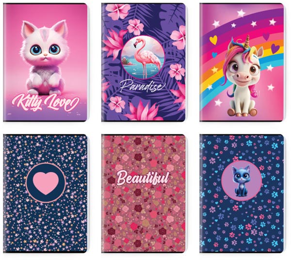 SVESKA PREMIUM A4 DIKTO 52L GIRL'S COLLECTION SC3126