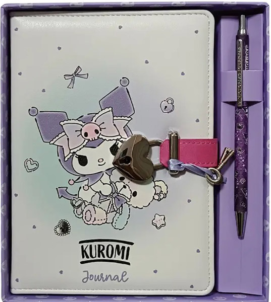 Notes sa ključićem i olovka KUROMI HUSH HUSH 